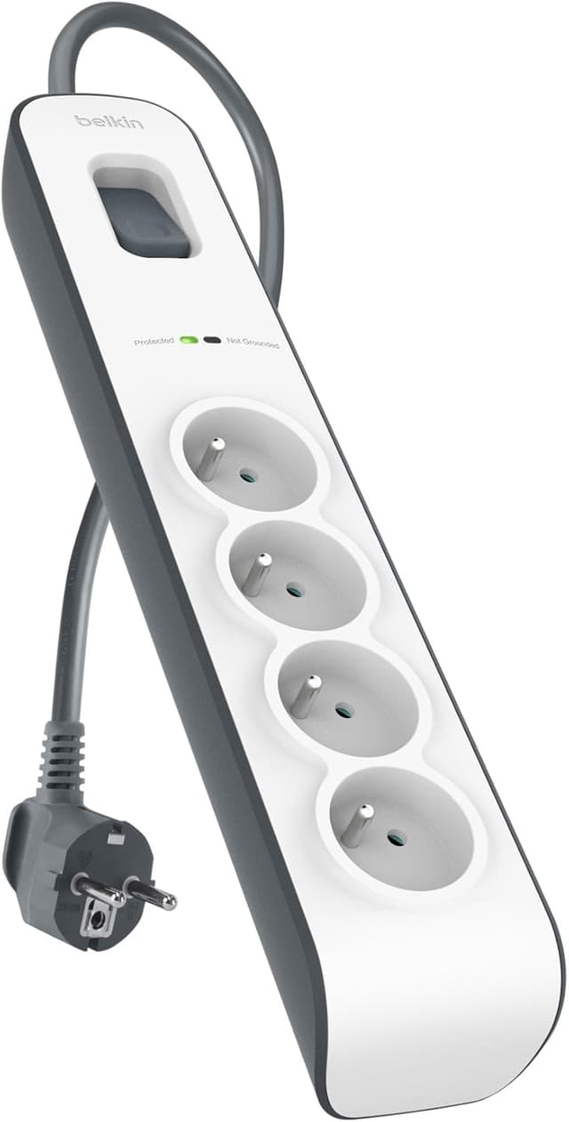Detalle 2 de Belkin parafoudre 4 prises 525 joules – multiprise avec cordon 2 m