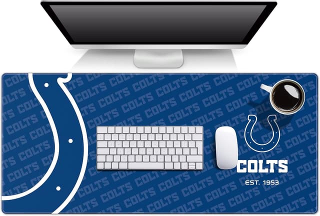 Detalle de YouTheFan NFL Logo Series Deskpad — washable fabric desk mat with non-slip backing