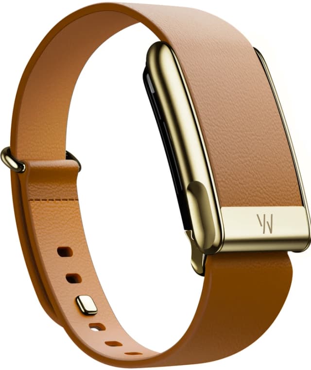 Detalle 2 de WHOOP MG LeatherLuxe Tapered Band Braun/Gold S/M