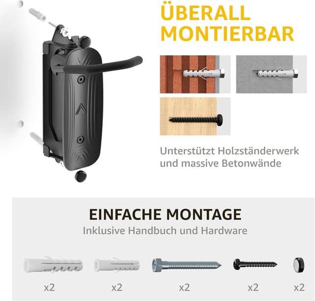 Thumbnail 5 de monTEK Schwenkbare Fahrrad-Wandhalterung