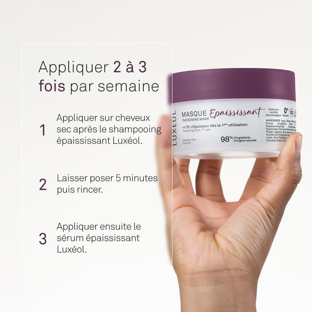Thumbnail 3 de LUXEOL Masque Cheveux Épaississant 200 ml