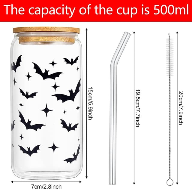 Thumbnail 1 de Halloween Becher 500 ml Trinkglas 🎃