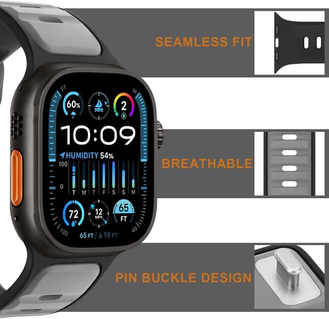 Detalle 2 de Anlinser Sport Strap for Apple Watch 45mm