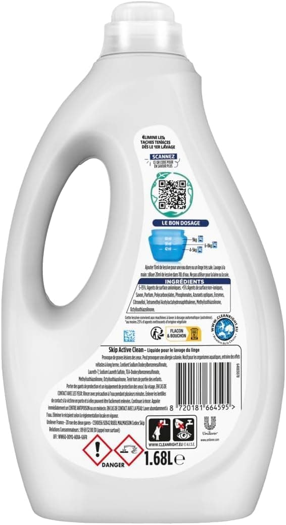 Thumbnail 2 de Skip Lessive liquide Active Clean 40 lavages