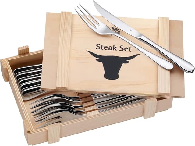 Detalle de WMF Steak Set cubiertos para carne 12 piezas 🍽