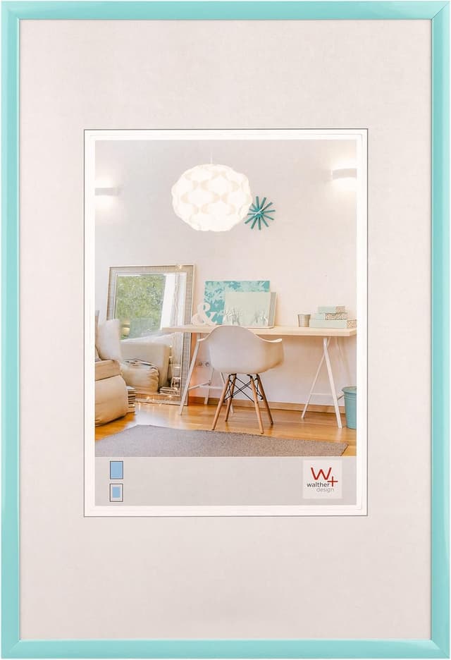 Detalle de Walther Design New Lifestyle KV070U : cadre photo en plastique 50 x 70 cm turquoise