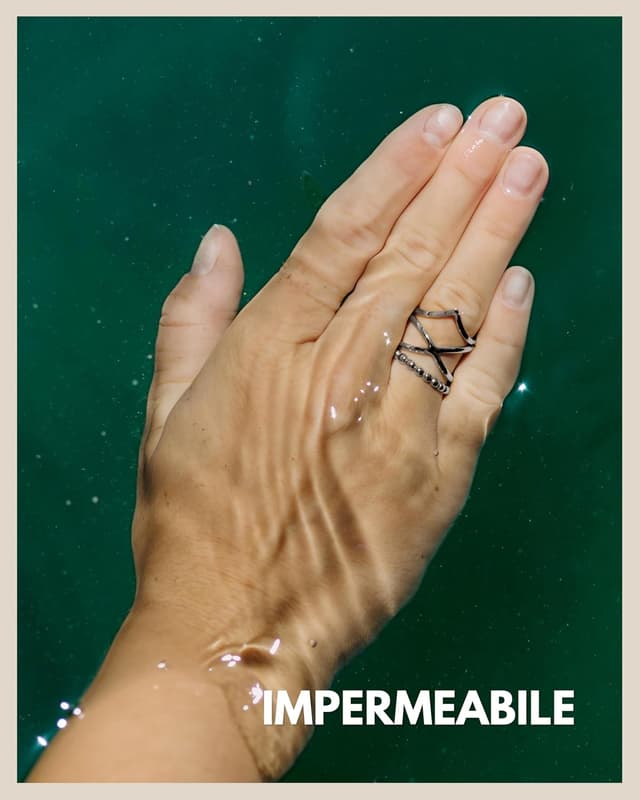 Detalle de GD GOOD.designs set di anelli regolabili in acciaio inox (3 pezzi) impermeabili, impilabili in argento, oro 18K e oro rosa