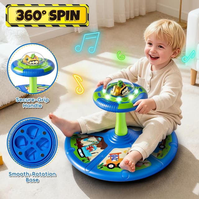 Thumbnail 1 de Lehoo Castle Dino Construction Truck 360° spinning seat for toddlers