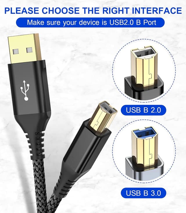 Detalle 2 de USB Druckerkabel 3 m Typ B USB 2.0