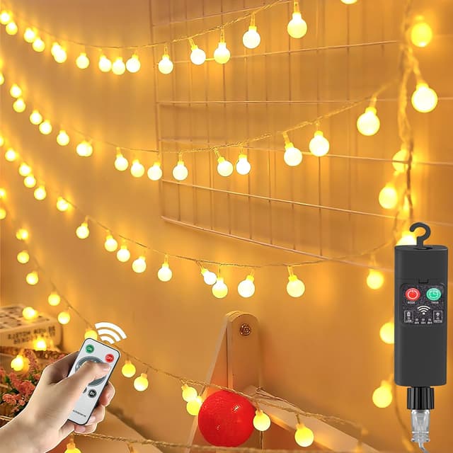 Detalle de Suplong Rechargeable Fairy Lights USB (8 lighting modes, 16ft/50 LEDs) waterproof fairy string lights