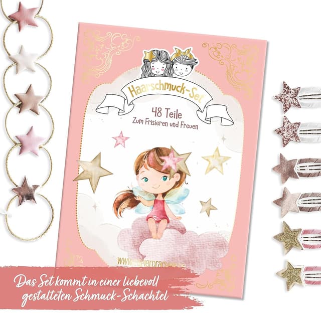 Detalle 2 de Papierdrachen Haarspangen Set 48er