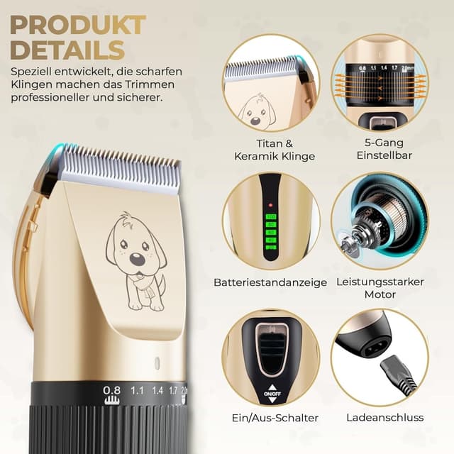 Thumbnail 5 de GLOBAL TECH Leise Hundeschermaschine 180 Min ✂