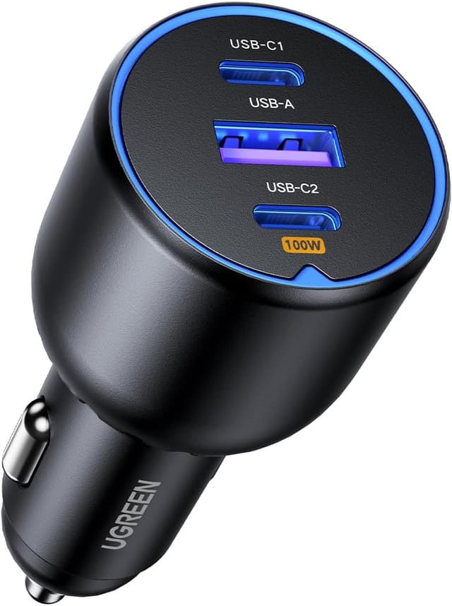 Detalle de UGREEN 130W USB C Car Charger