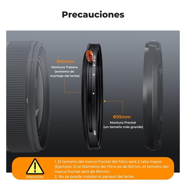 Thumbnail 5 de K&F CONCEPT Nano-Xcel 43MM Filtro CPL ND2-32