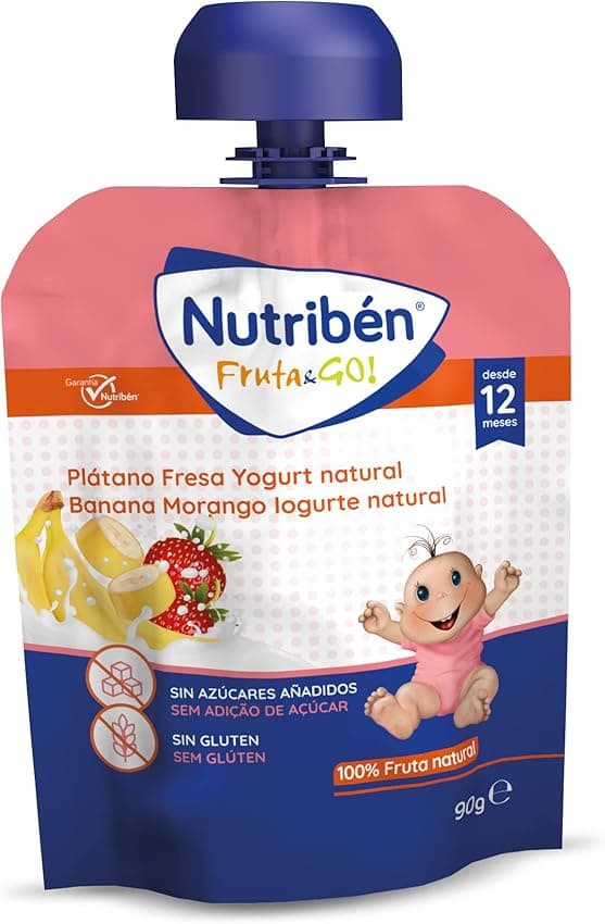 Thumbnail 4 de Nutribén Fruta And Go 🍎🍌 Puré Natural, 10x90g