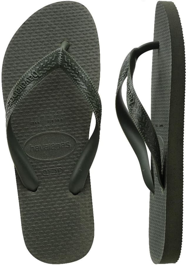 Detalle de Havaianas Top Color (Mini Me) TonguesMixte enfant en vert olive