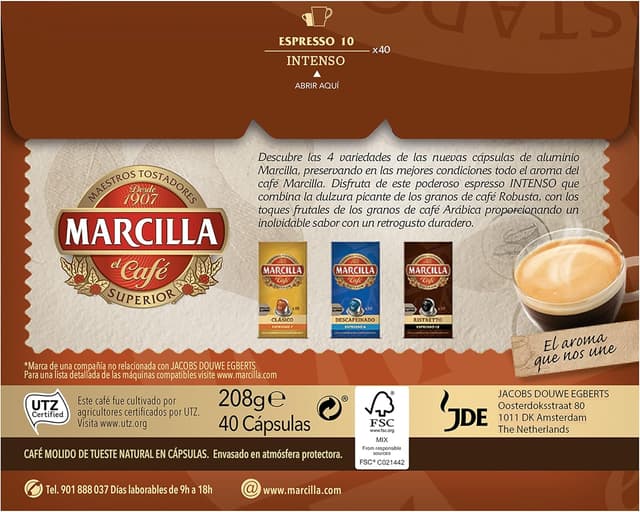 Thumbnail 2 de Marcilla Café Cápsulas Intenso para Nespresso ☕️ - 40 unidades