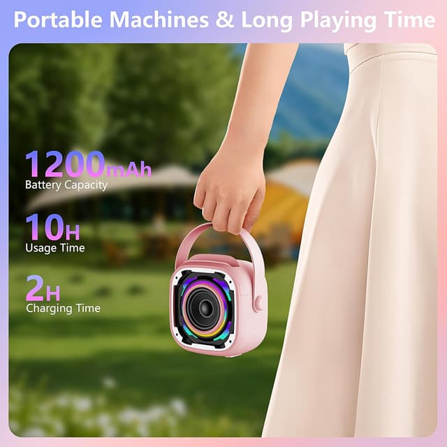 Thumbnail 4 de PKBD Mini Karaoke 2 Mics Pink