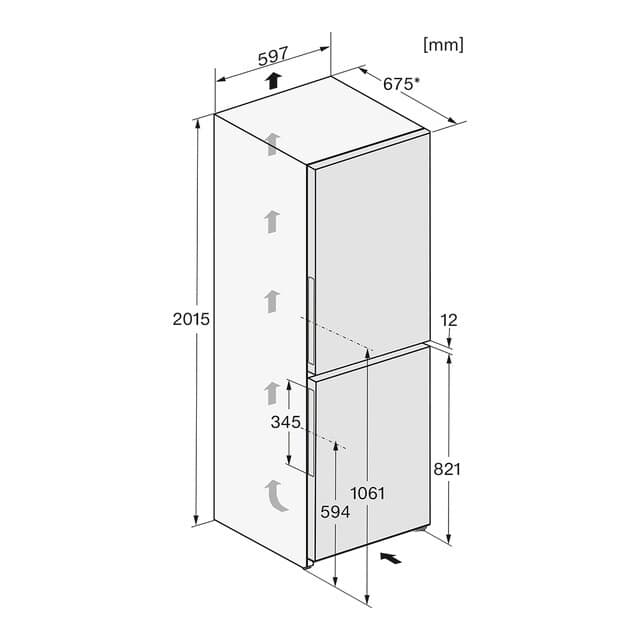 Detalle 1 de Miele DailyFresh KFN4395CD ws Frigorífico Combi NoFrost