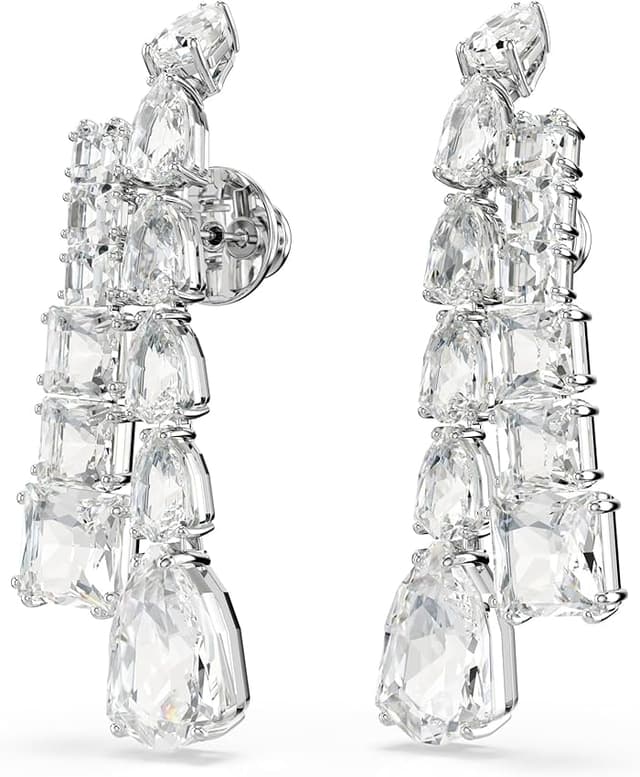 Detalle de Swarovski Matrix Pendientes talla mixta, blancos