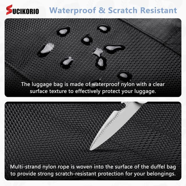 Detalle de SUCIKORIO Borsone da viaggio con ruote 3 in 1 (zaino/bagaglio a mano) da 78x33x32 cm