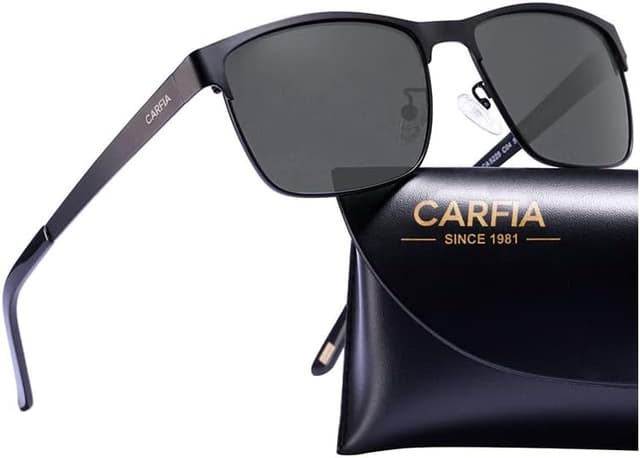 Detalle de CARFIA Polarisierte Herren Sonnenbrille Metallrahmen UV400