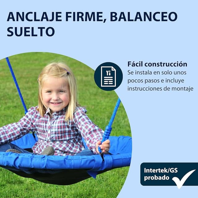 Thumbnail 3 de HUDORA Nido 90 Columpio 90cm 100 kg azul