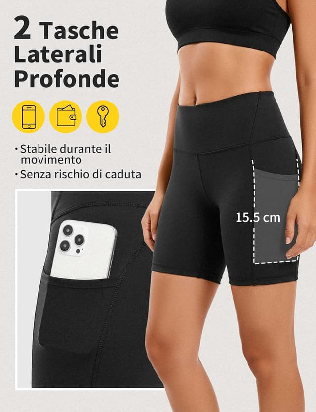 Detalle de CAMBIVO Leggins Sportivi Donna push up a vita alta con tasche per fitness, yoga, running e palestra