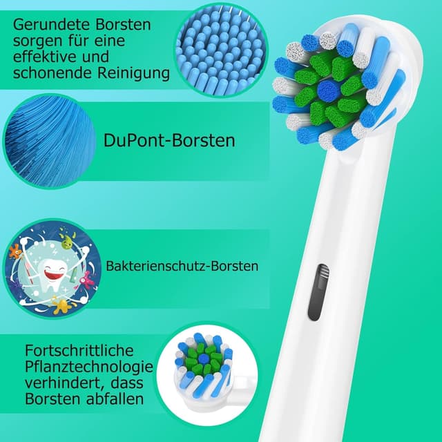 Thumbnail 3 de Aufsteckbürsten für Braun Oral-B Elektrozahnbürsten – WENS Cross, 12er-Pack (kompatibel u. a. Pro/ Vitality)