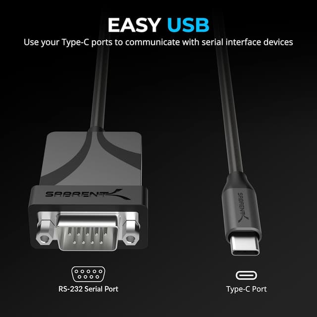 Thumbnail 6 de Sabent USB-C to DB9 RS-232 Adapter CB-D9C3