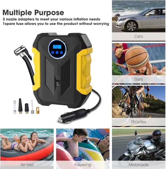 Thumbnail 6 de Digital Air Compressor Portable Tire Inflator 12V