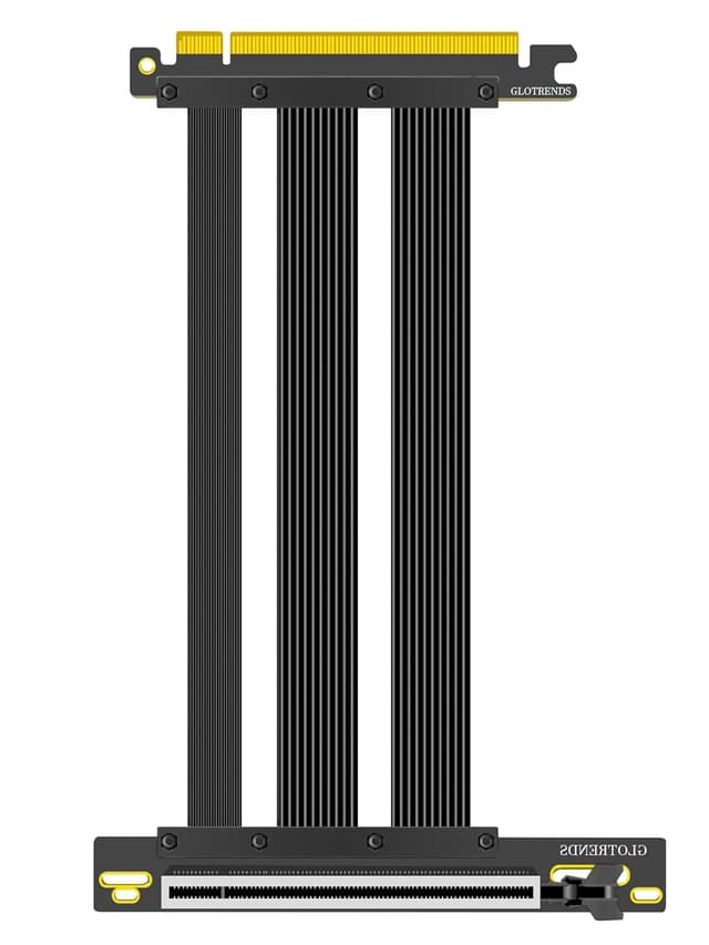 Detalle de GLOTRENDS PCIe 5.0 riser cable 150mm