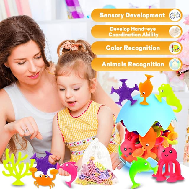 Detalle de Suction Bath Toys 18 Pieces