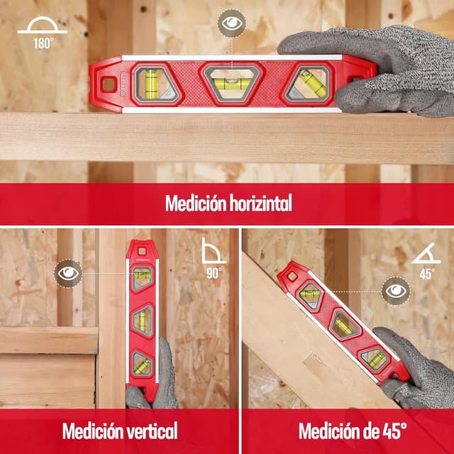 Thumbnail 6 de WORKPRO Nivel de Burbuja Magnético 23 cm