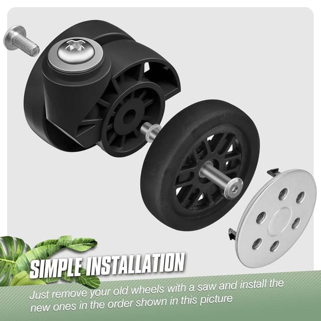 Thumbnail 3 de Vivikivi 8 PCS Suitcase Wheels Replacement Kit