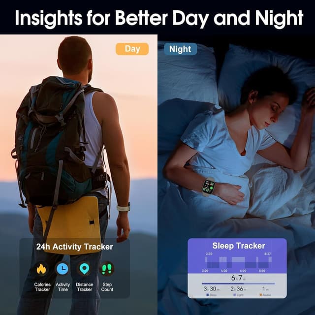 Detalle de WeurGhy Y6 Smart Watch for Men & Women with Answer Dial Calling, 1.91" Bluetooth 5.4