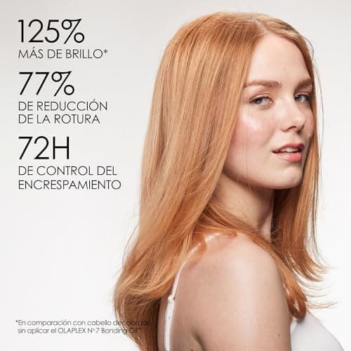 Detalle de OLAPLEX No. 7 Aceite Reparador de Enlaces capilares con aloe (30 ml): cuidado protector y tacto agradable