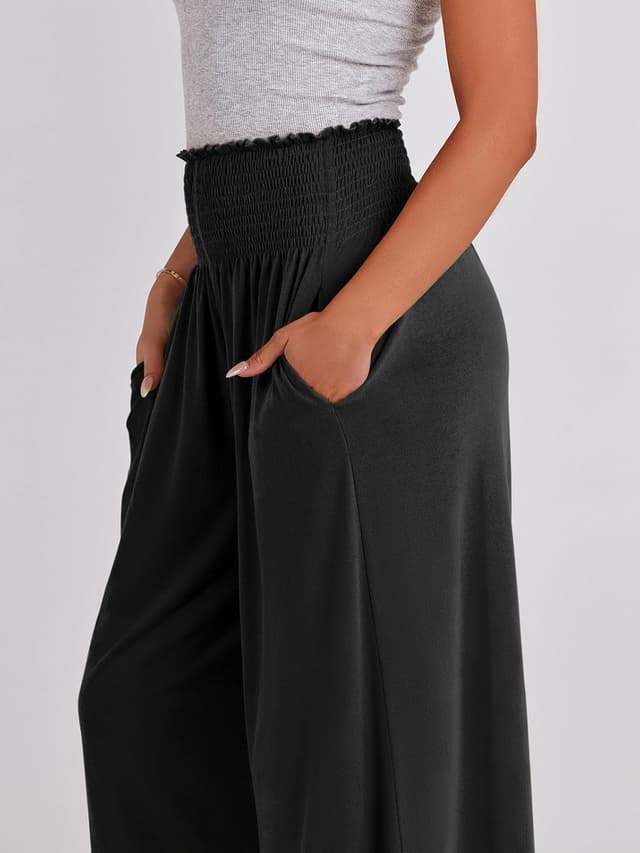 Thumbnail 6 de ANRABESS Women Palazzo Pants Wide Leg Casual Lounge Pants