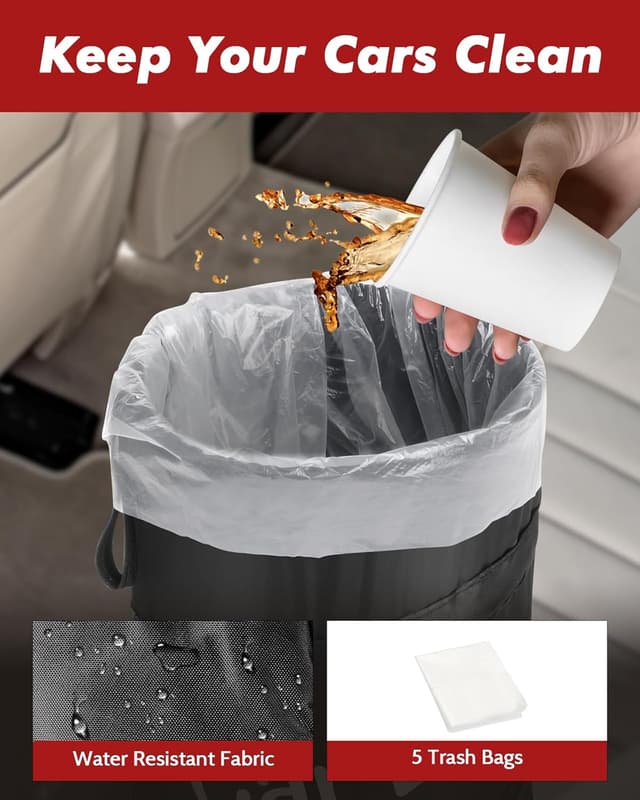 Detalle de Zacro Car Bin foldable car trash bag with 5 bags