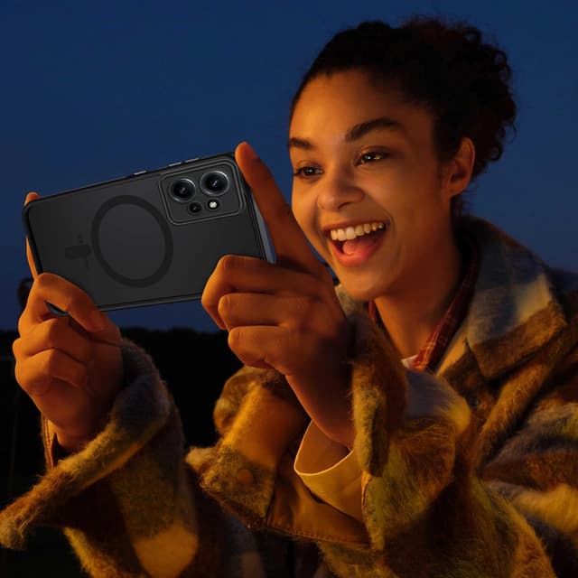 Detalle de Coque magnétique XTCASE pour Xiaomi Redmi Note 12 4G (compatible MagSafe) – dos translucide mat, anti-rayures et bumper anti-choc