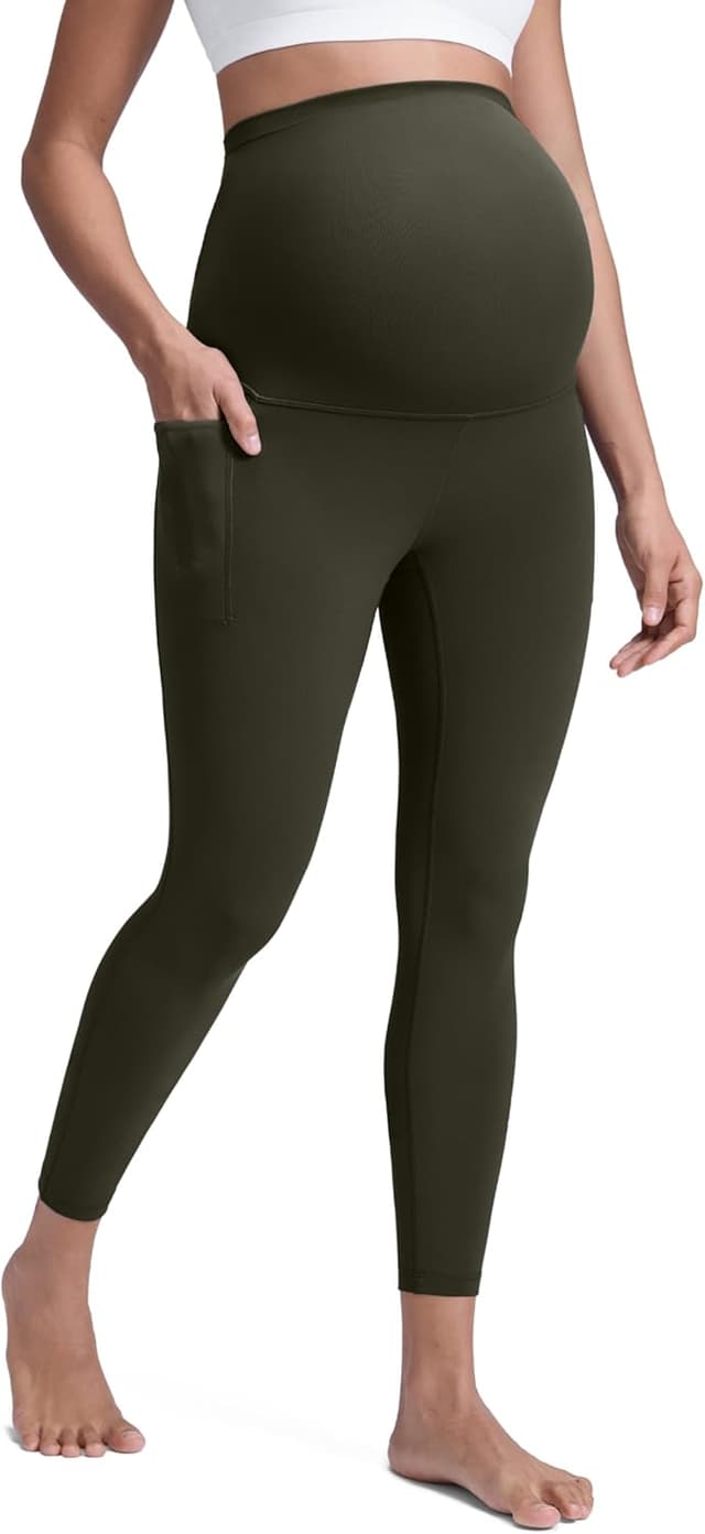 Detalle 2 de CRZ YOGA Donna Butterluxe maternità leggings con tasche e pannello 63 cm