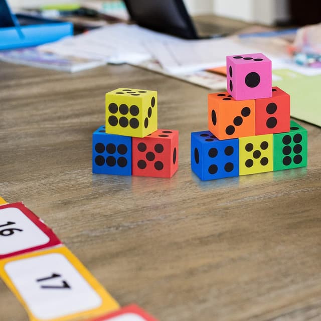 Thumbnail 1 de Relaxdays Dados Silenciosos 36 unidades 4x4x4 cm