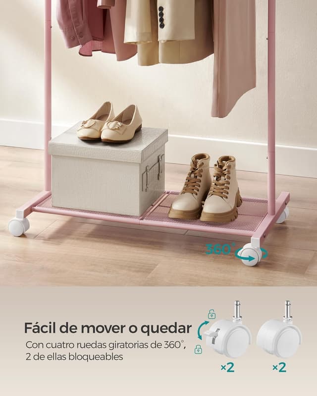 Thumbnail 4 de SONGMICS perchero con ruedas 74 cm HSR130R01