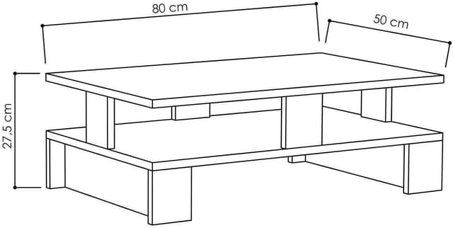 Detalle 2 de Tavolino da salotto Eridanus 80x50 cm antracite