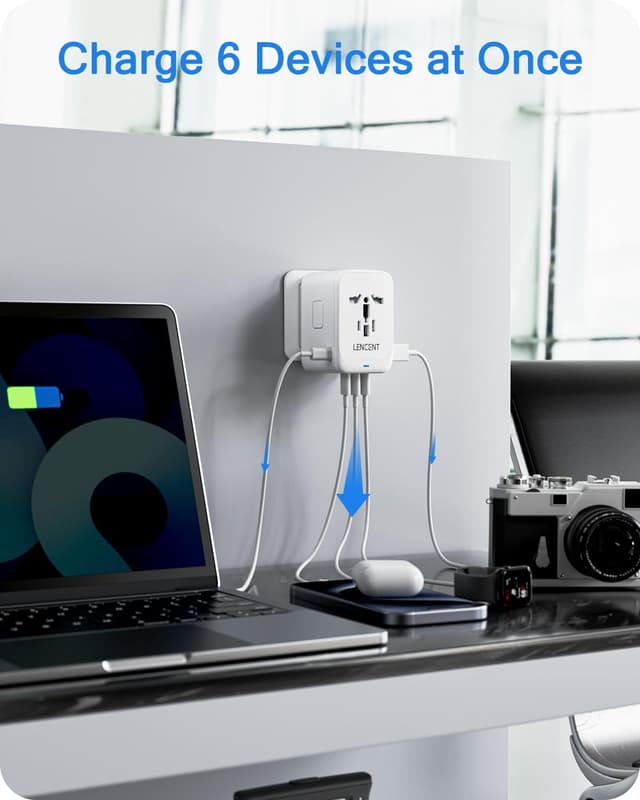 Thumbnail 5 de LENCENT Adaptador GAN 100W USB-C 4x C + USB-A