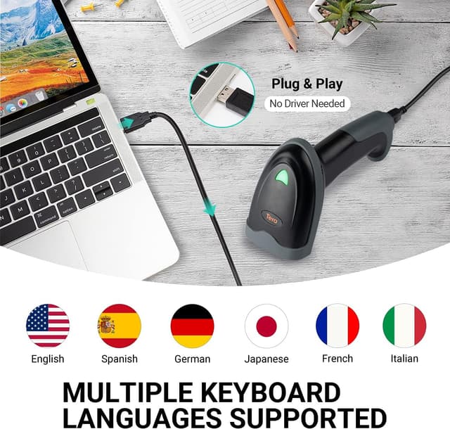 Thumbnail 5 de Tera Pro Lecteur 1D Laser sans Fil L0013B Orange