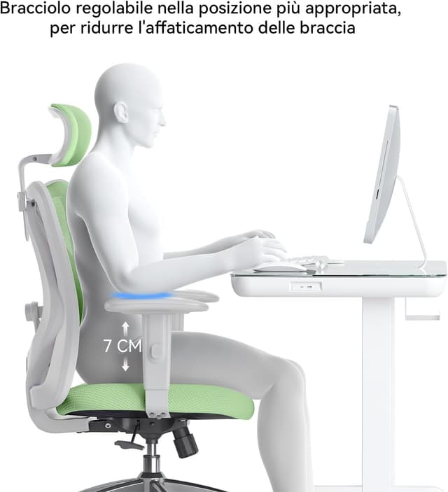 Thumbnail 5 de SIHOO M18 sedia ergonomica da ufficio con poggiatesta e supporto lombare