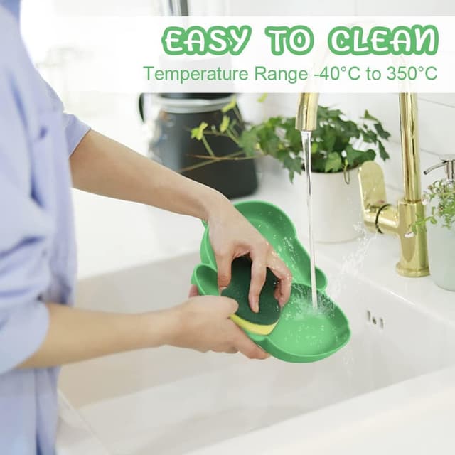 Detalle de Vicloon piatti bambini in silicone 3 scomparti