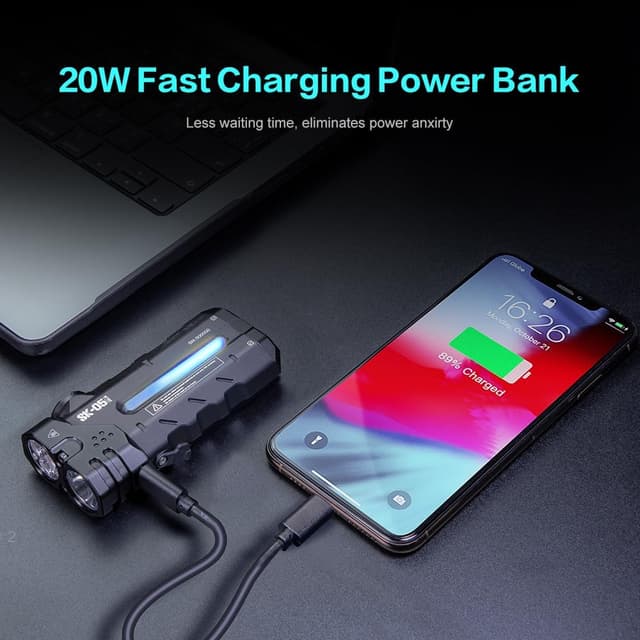 Detalle de LOOP GEAR SK05 6000mAh 2850lm EDC torch