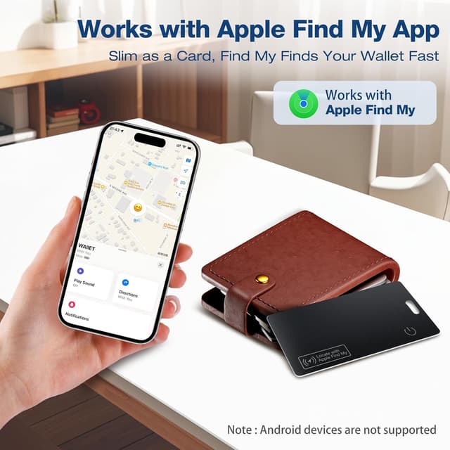 Thumbnail 1 de Apple AirTag Wallet Tracker Card 0.06in slim